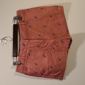 Cambridge Salmon Shorts W/Giraffe Print 2